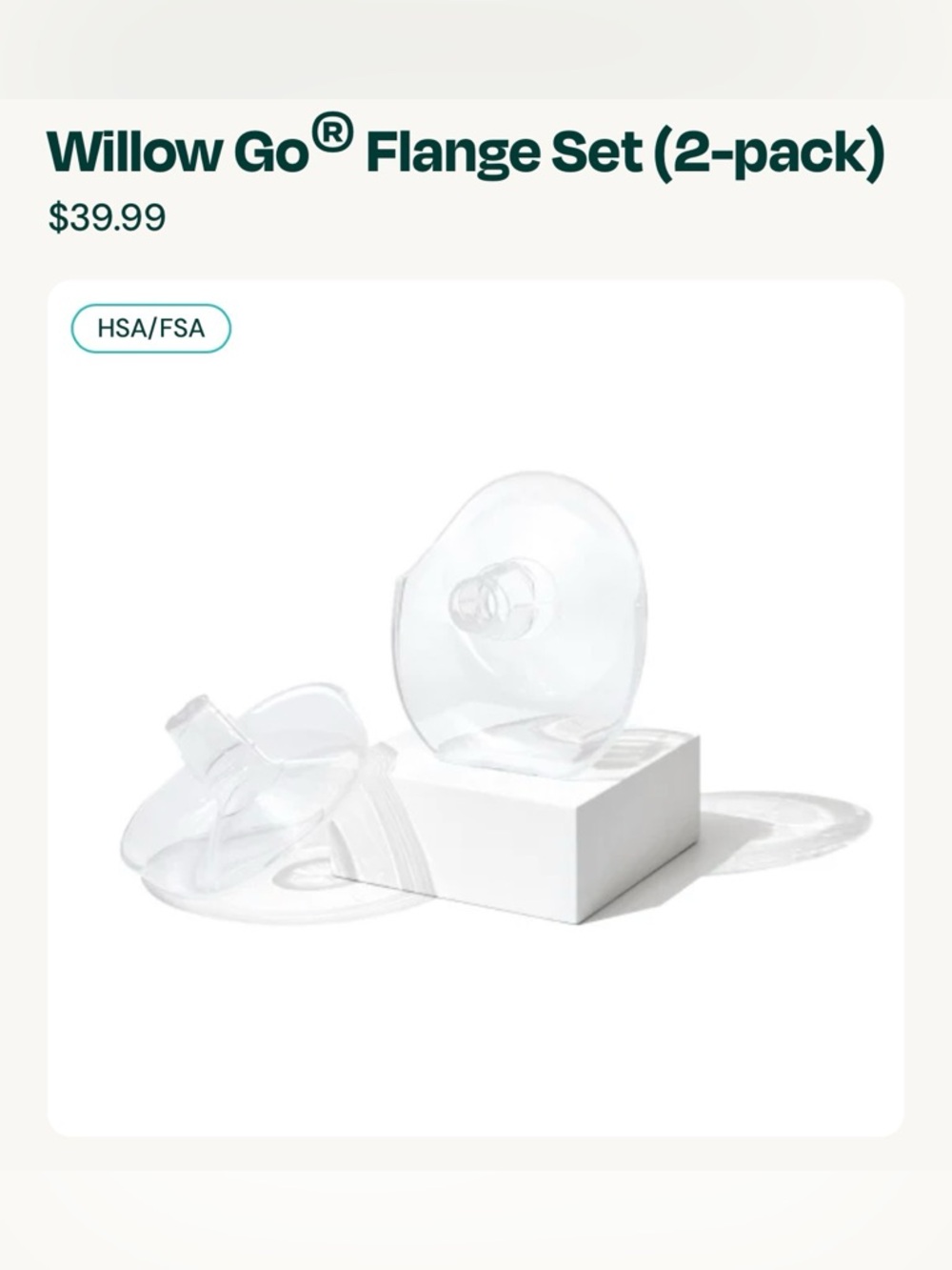 Willow Go Flange Set (2-pack) - 21mm